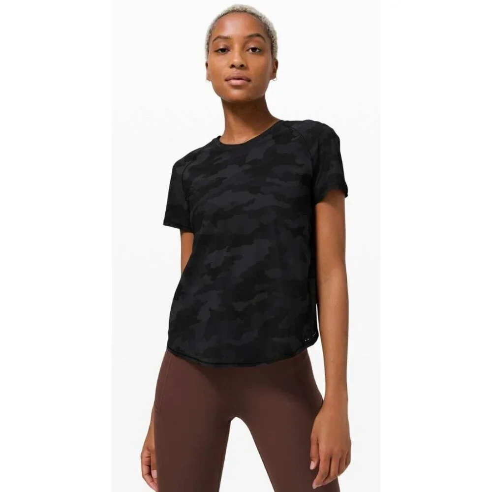 Lululemon Rise and Run Short Sleeve Heritage 365 Camo -sz 0